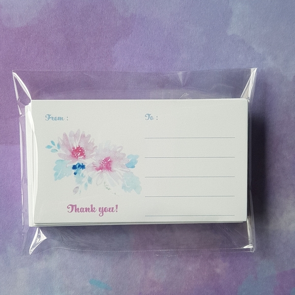 72 pcs Thank You Stickers 1.5" Inch + Business Cards + Envelopes - Picture 7 of 9